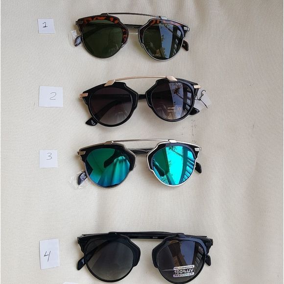 WOMAN CAT EYE FASHION MIRROR SUNGLASSES - Picture 1 of 2